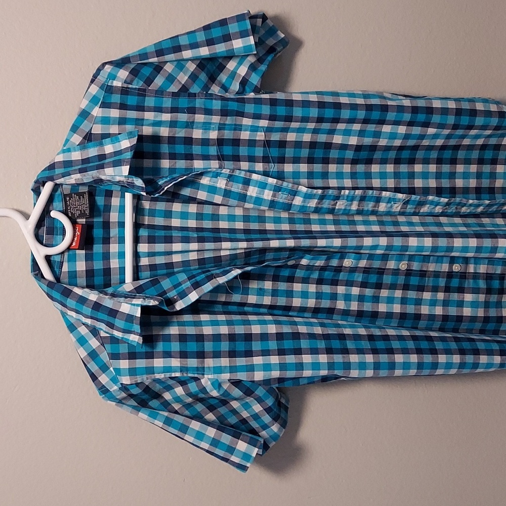 Wrangler boys short sleeve plaid